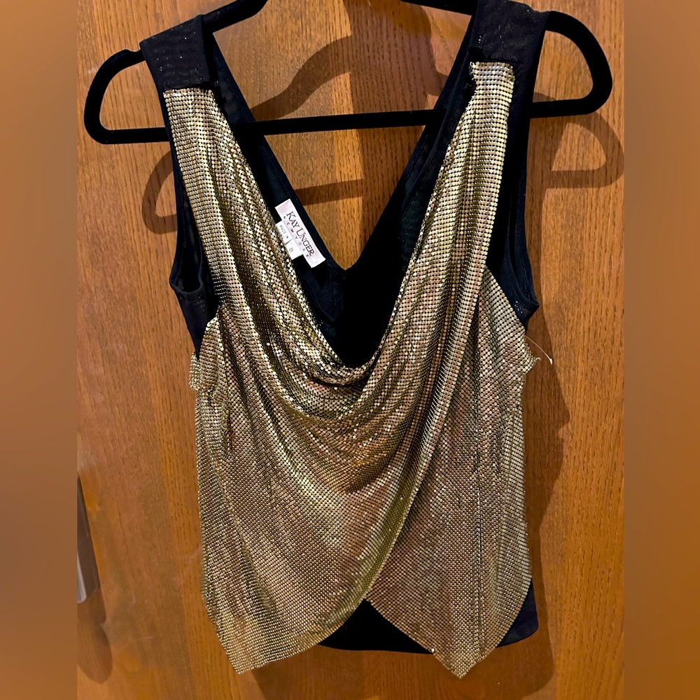 Chain mail front blouse